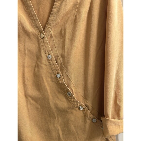 Soft Surroundings Women’s Gold Tencel Wrap Asymmetric Tunic Size M - Picture 5 of 9